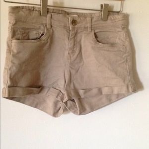 H&M Beige High Waisted Shorts